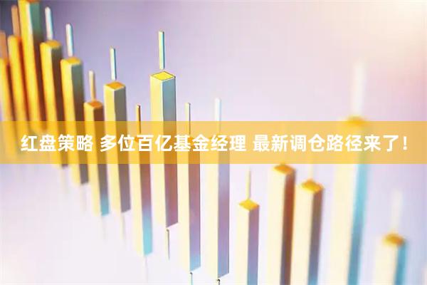 红盘策略 多位百亿基金经理 最新调仓路径来了！