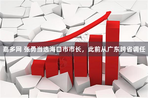 嘉多网 张勇当选海口市市长，此前从广东跨省调任